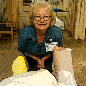 Caroline in hospital